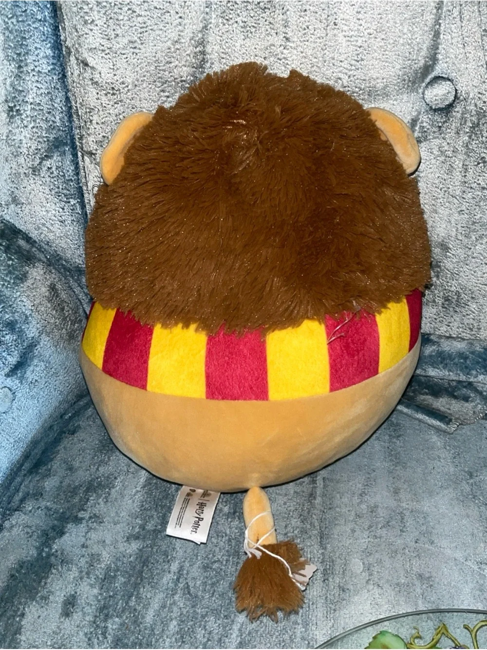 Round Plush Lion with Gryffindor Scarf